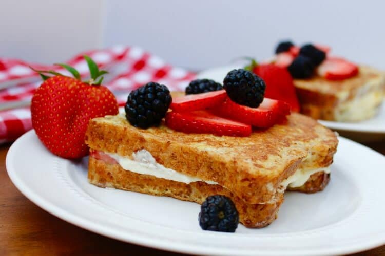 Strawberry & Ricotta Stuffed French Toast