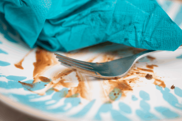 empty plate with fork