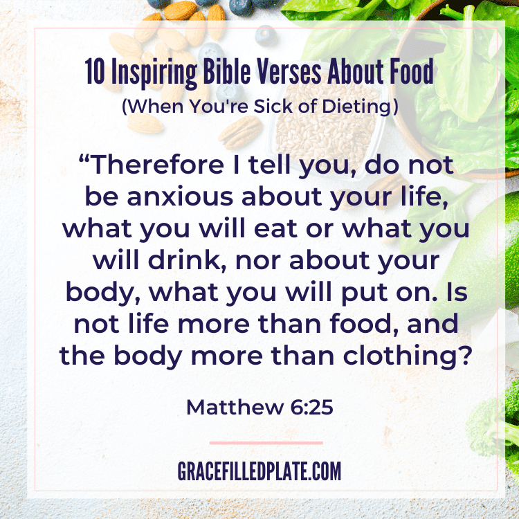 bible verses about food; matthew 6:25