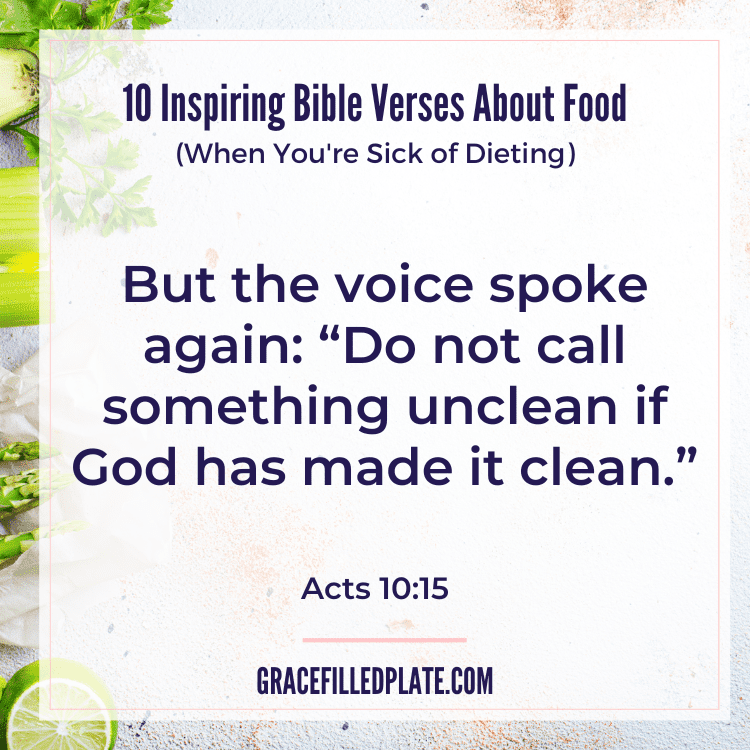 bible verses about food; Acts 10:15