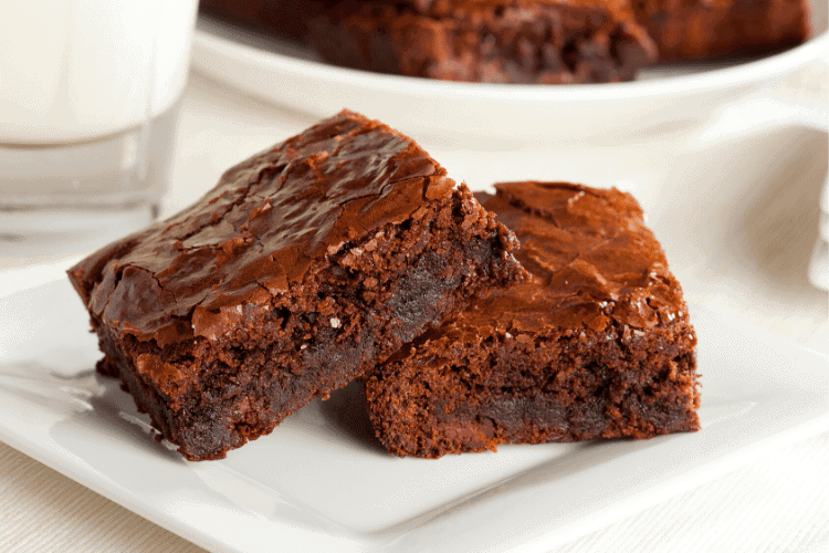 plate of brownies