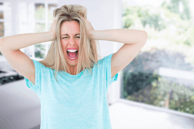 image of stressed woman