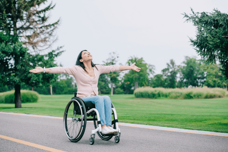 image of woman celebrating